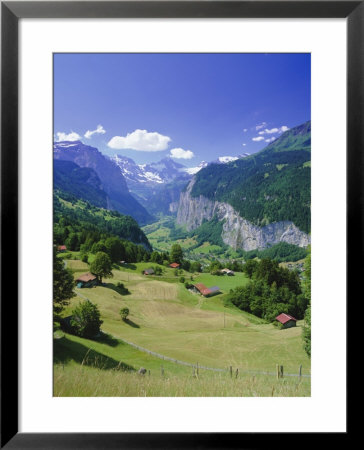 View Over Lauterbrunnen From Wengen, Bernese Oberland, Swiss Alps, Switzerland, Europe by Simon Harris Pricing Limited Edition Print image