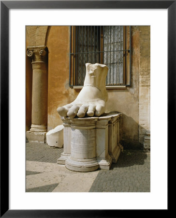 Statue Of Large Foot, Capitol Hill, Rome, Lazio, Italy, Europe by Philip Craven Pricing Limited Edition Print image