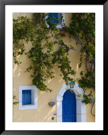 Detail Of Pastel Colored Condo, Assos, Kefalonia, Ionian Islands, Greece by Walter Bibikow Pricing Limited Edition Print image