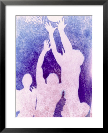 Silhouette Of Basketball Game by Lonnie Duka Pricing Limited Edition Print image