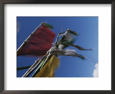 Prayer Flags Are Ravaged By The Wind In The Nyele La Pass, Bhutan by Bobby Model Pricing Limited Edition Print image