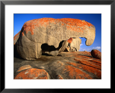 Granite Corestones In Orange Lichen Flinders Chase National Park, Kangaroo Island, Australia by Barnett Ross Pricing Limited Edition Print image