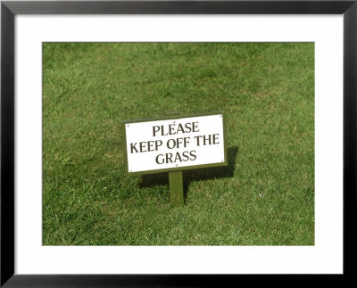 Decorative Object -Sign Please Keep Off Grass by Juliet Greene Pricing Limited Edition Print image