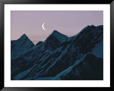 Moonrise Over Snowy Mountains by Thomas J. Abercrombie Pricing Limited Edition Print image