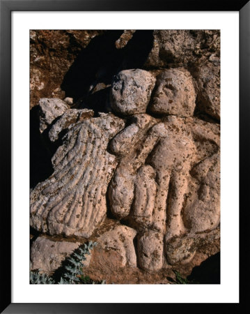 Ancient Rock Carvings Of People And Animals At Slonta, Al Jabal Al Akhdar, Libya by Doug Mckinlay Pricing Limited Edition Print image