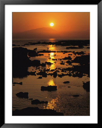 A Sunset On A River With Mountains In The Background by Ed George Pricing Limited Edition Print image