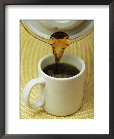 Coffee Is Poured Into A Mug by Taylor S. Kennedy Pricing Limited Edition Print image