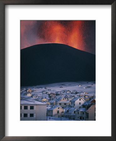 Volcano Erupting Near Vestmannaeyjar by Emory Kristof Pricing Limited Edition Print image