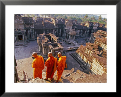 Monks Overlook Angkor Wat, Cambodia by Tom Haseltine Pricing Limited Edition Print image