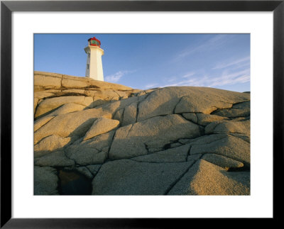 The Peggys Cove Lighthouse Atop Smooth Rock by Michael S. Lewis Pricing Limited Edition Print image