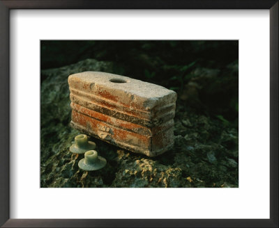 Artifacts From Chac Include A Boxlike Object And Jade Ear Ornaments by Kenneth Garrett Pricing Limited Edition Print image