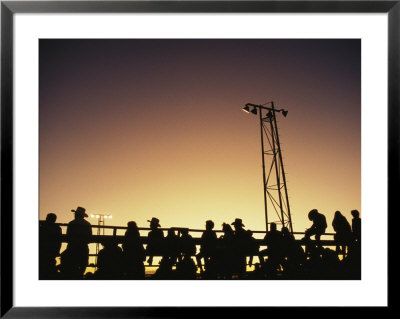 Silhouetted Crowd Watchs A Rodeo by Stephen Alvarez Pricing Limited Edition Print image