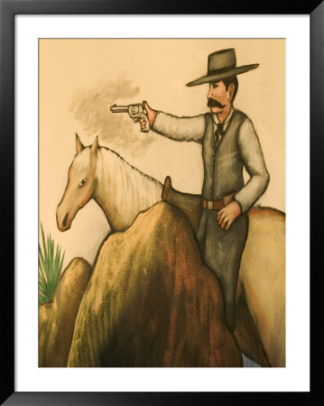 Cowboy Mural, America's Gunfight Capital, Tombstone, Arizona, Usa by Walter Bibikow Pricing Limited Edition Print image
