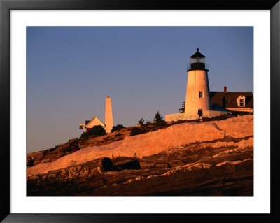 Sunset Over Pemaquid Lighthouse Built In 1827, Maine, Usa by Stephen Saks Pricing Limited Edition Print image