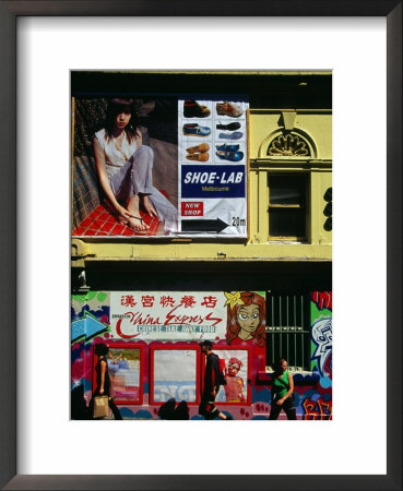Advertising Billboards And Pedestrians, Melbourne, Australia by Krzysztof Dydynski Pricing Limited Edition Print image