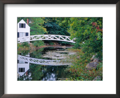 Bridge Over Pond In Somesville, Maine, Usa by Julie Eggers Pricing Limited Edition Print image