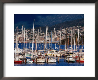 Yachts Moored At Bellerive Marina, Tasmania, Australia by Grant Dixon Pricing Limited Edition Print image