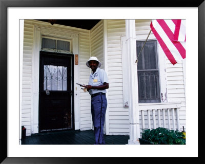 Postman At Front Of House, Mobile, U.S.A. by Oliver Strewe Pricing Limited Edition Print image