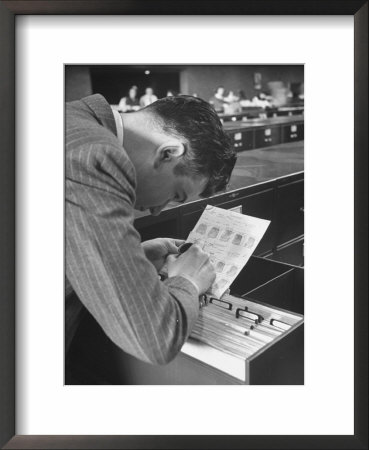 Fbi Agent Examining Fingerprints by George Skadding Pricing Limited Edition Print image