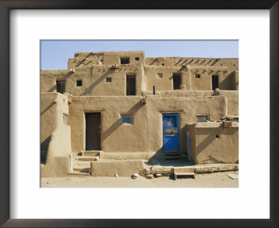 Bright Sunshine Casts Harsh Shadows On This Southwestern Adobe Pueblo Structure by Stacy Gold Pricing Limited Edition Print image