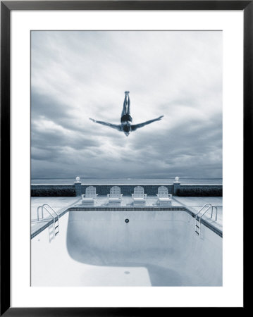 Man Diving Into An Empty Pool by Joseph Hancock Pricing Limited Edition Print image