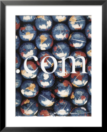 Com With Background Of Globes by Robert Cattan Pricing Limited Edition Print image