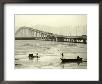 Fishing Near Bridge, Macau, China by John Coletti Pricing Limited Edition Print image