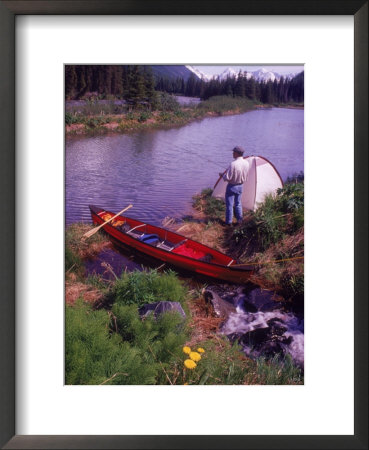 Man Camping And Fishing by Mike Robinson Pricing Limited Edition Print image