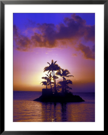 Small Island At Sunrise, South Pacific, Hi by Tomas Del Amo Pricing Limited Edition Print image