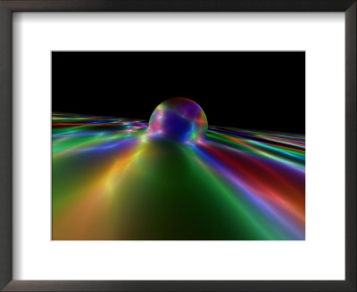 Abstract Bubble On Multi-Colured Liquid Against Black Background by Albert Klein Pricing Limited Edition Print image