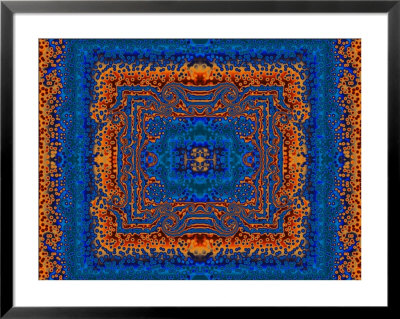 Blue And Orange Morrocan Style Fractal Design by Albert Klein Pricing Limited Edition Print image