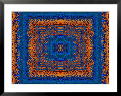 Blue And Orange Morrocan Style Fractal Design by Albert Klein Pricing Limited Edition Print image