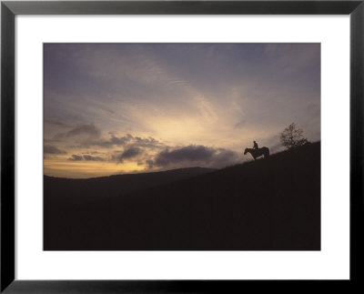 Silhouette Of Man On Horse by Chip Henderson Pricing Limited Edition Print image