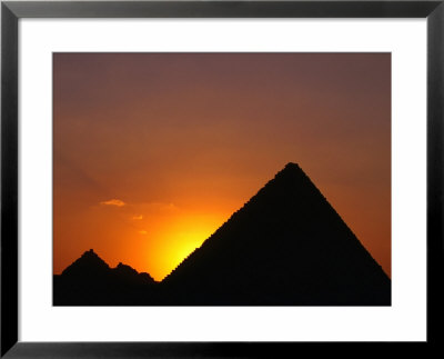 Pyramid Of Mycerinus At Giza At Sunset, Cairo, Egypt by Anders Blomqvist Pricing Limited Edition Print image