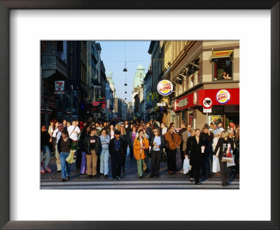 Pedestrians At Stroget, The World's Longest Pedestrian Shopping Strip, Copenhagen, Denmark by Anders Blomqvist Pricing Limited Edition Print image