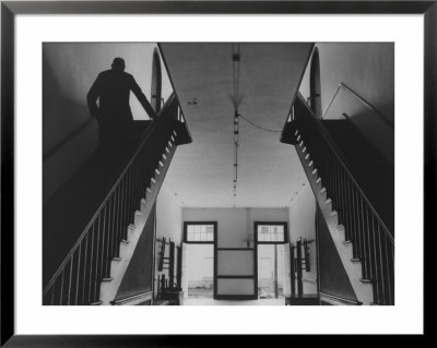 Twin Staircases, One For Men And One For Women, In Living Quarter At A Restored Shaker Community by John Loengard Pricing Limited Edition Print image