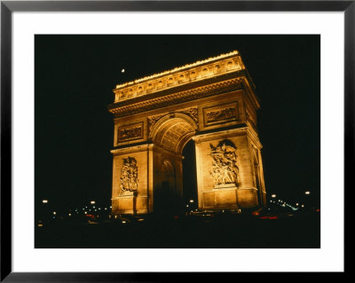 The Arc De Triomphe Lit Up At Night by Todd Gipstein Pricing Limited Edition Print image