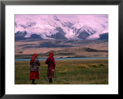 Kirkiz Women On The Pamir Plateau With Traditional Scythes, Kashgar, China by Keren Su Pricing Limited Edition Print image