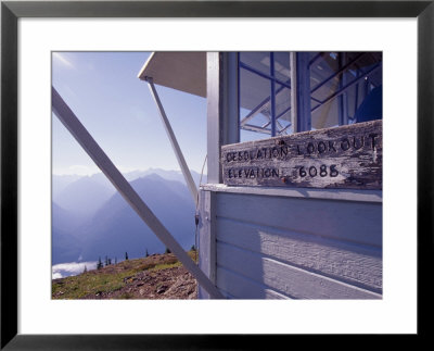 Desolation Peak Fire Lookout Cabin Sign, Washington by David Pluth Pricing Limited Edition Print image