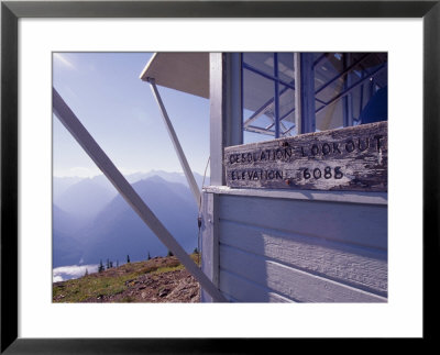Desolation Peak Fire Lookout Cabin Sign, Washington by David Pluth Pricing Limited Edition Print image