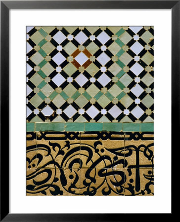 Tile Detail, Bou Inania Medersa, Meknes, Marocco, North Africa by Bruno Morandi Pricing Limited Edition Print image