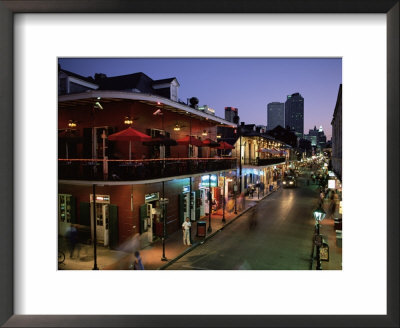 City Skyline And Bourbon Street, New Orleans, Louisiana, United States Of America, North America by Gavin Hellier Pricing Limited Edition Print image