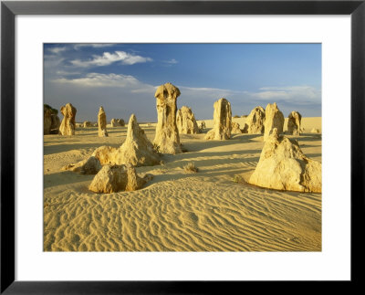 Rock Formations In The Pinnacle Desert In Nambung National Park Near Perth, Western Australia by Gavin Hellier Pricing Limited Edition Print image