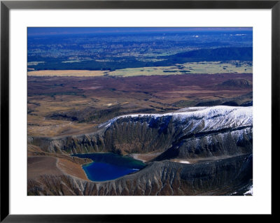 Aerial Of Upper Tama Volcanic Lake, Tongariro National Park, Manawatu-Wanganui, New Zealand by David Wall Pricing Limited Edition Print image