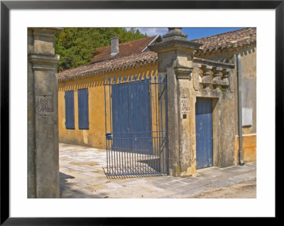 Chateau Roc De Cambes With Stone Wall And Gate, Cotes De Bourg, Bordeaux, France by Per Karlsson Pricing Limited Edition Print image