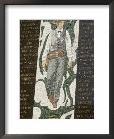 Gary Cooper, Mosaic, Hollywood, Los Angeles, California, Usa by Ethel Davies Pricing Limited Edition Print image