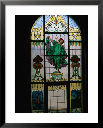 Stained-Glass Window In Kindermann Villa, Now The City Art Gallery, Lodz, Lodzkie, Poland by Krzysztof Dydynski Pricing Limited Edition Print image