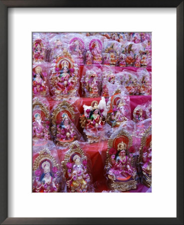 Figurines Of Hindu Gods Ganesh And Laxshmi, Sold As Part Of The Diwali Festival, Varanasi, India by Greg Elms Pricing Limited Edition Print image