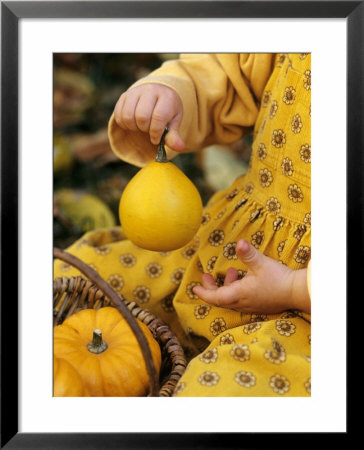 Girl Holding A Baby Pumpkin by Alena Hrbkova Pricing Limited Edition Print image