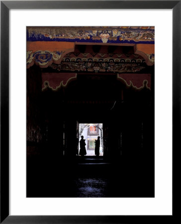Tibetan Monks Inside Sakya Monastery, Tibet by Keren Su Pricing Limited Edition Print image